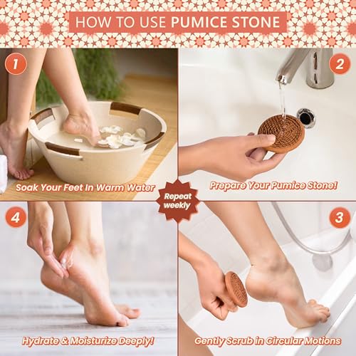 Argaviva Natural Terracotta Pumice Stone - Handcrafted Foot Callus Remover