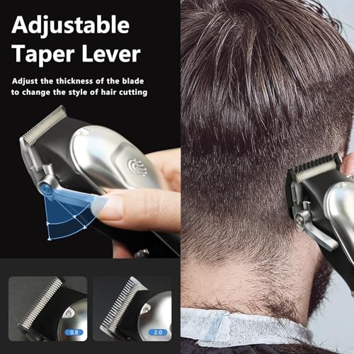 Cordless Hair Clippers for Men | Professional Trimmer with 8 Guide Combs