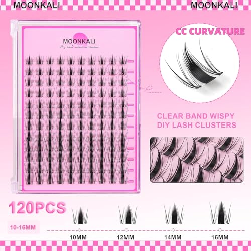 MOONKALI Wispy Lash Clusters Kit - 10-16MM CC Curl Extensions