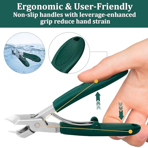 Eagle Beak Nail Clipper Set - Ultra Sharp Stainless Steel, 3-Piece for Thick & Ingrown Toenails