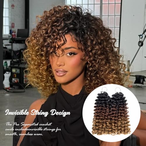 Celie Miracle Knots Crochet Hair Feather Style 12 Inch T30/27 for Black Women
