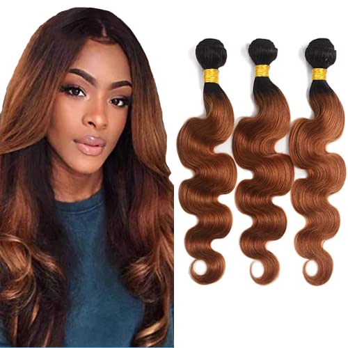 T1B30 Body Wave Human Hair Bundles 22 24 26 Inch 300G