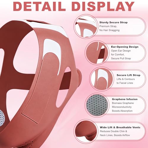 Graphene Chin Strap for Sleeping - Adjustable Double Chin Reducer