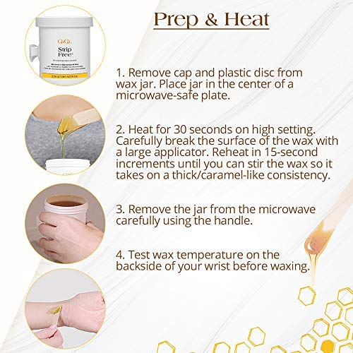 GiGi Strip Free Microwave Formula Hair Removal Wax, 8 oz