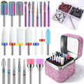 100-Piece Professional Nail Drill Bits Set with Case
