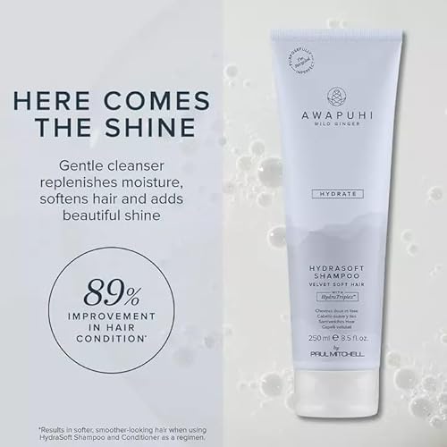 Awapuhi Wild Ginger by Paul Mitchell HydraSoft Shampoo, For Velvety Soft Hair, Ideal For All Hair Types, Especially Dry + Frizzy Hair