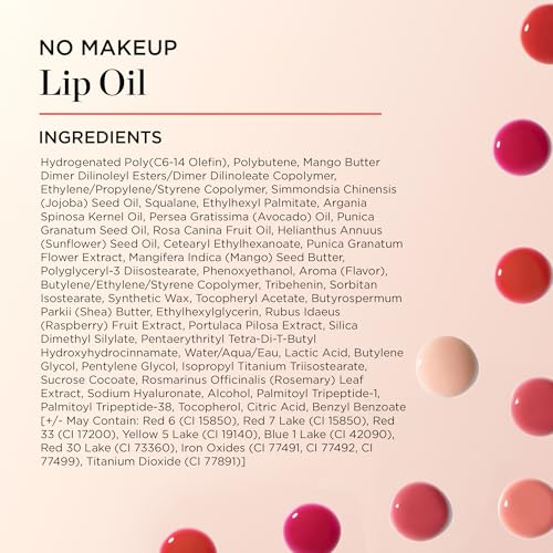 Perricone MD No Makeup Lip Oil | Non-sticky, Skincare-Infused | Delivers natural-looking color, Helps to reduce vertical lip lines, loss of lip volume & dry, rough texture & discoloration