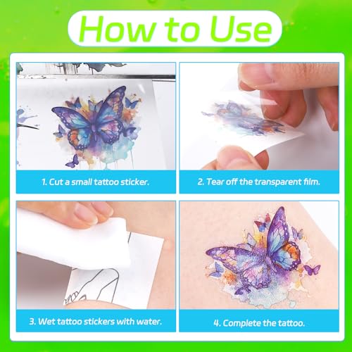 Frog Temporary Tattoos Stickers - 200+ Frog Kids Tattoos Temporary Cartoon Teeth Fake Tattoos Gifts Cute Frog Themed Party Decorations Favors Supplies for Boys Girls Prizes