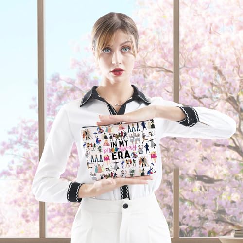 GJTIM Musical Gift Theatre Bag In My Musical Era Musical Theatre Gift Musical Zipper Pouch Makeup Bag (BWayEra Bag)