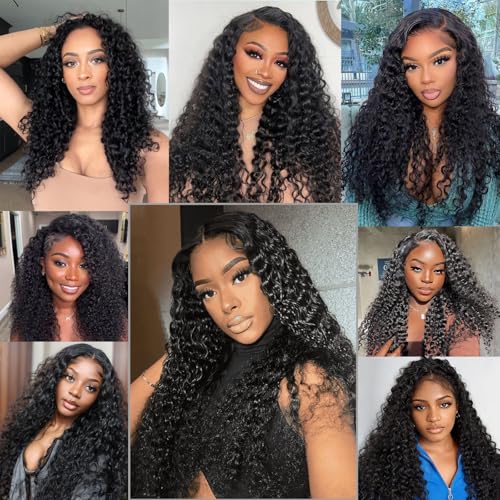 Deep Wave Crochet Hair 14" 100g Human Hair 80 Strands