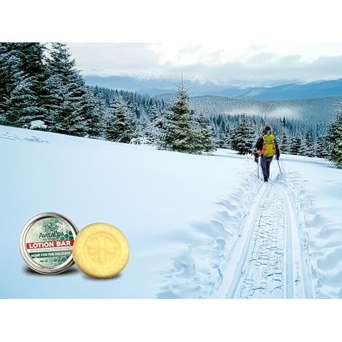 Avital's Apiaries Home for The Holidays Lotion Bar, Solid Moisturizer with Wild Berry, Anise, Black Spruce, Amber, Sandalwood, Balsam Fir Scent, Limited Edition