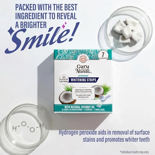 GuruNanda Teeth Whitening Strips Kit - 7-Day Treatment