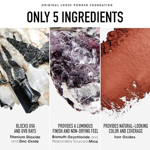 bareMinerals Original Get Started Kit, 3-Piece Makeup Set Includes Full-Sized Original Loose Mineral Foundation SPF 15, Travel-Sized Beautiful Finish Brush & Original Mineral Veil Setting Powder