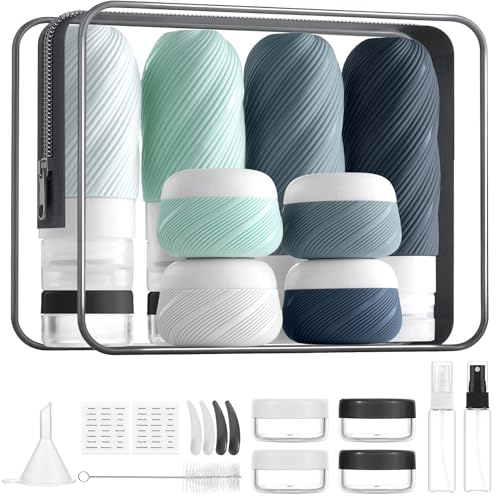 LitBear 23 Pack TSA Approved Travel Bottles – Leak Proof Toiletry Kit