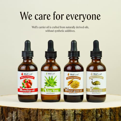 Well's Oil Aloe Vera Oil ? Hydrating & Nourishing | Supports the Appearance of Healthy Hair & Soothes Dry Skin | All Natural | For Skin & Hair Care (2 Fl Oz / 60 ml)