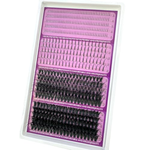 D Curve Lash Clusters Kit - 20 Rows Spiky Eyelash Extensions