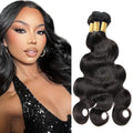 Brazilian Body Wave Human Hair Bundles - Natural Black #1B, 26-30 Inch