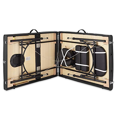 Saloniture Professional Massage Table Portable Tri-Fold 450lb