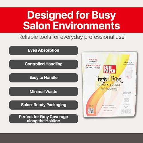 Fuji Jumbo Perm End Papers - 2.5" x 4" Professional Hair (6000 Sheets)