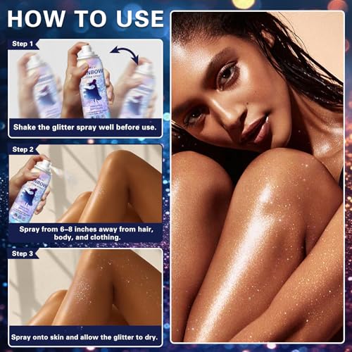 Silver Holographic Body Glitter Spray – Hair & Shimmer