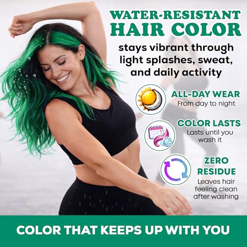 Green Washable Hair Color Marker – Water-Resistant Chalk