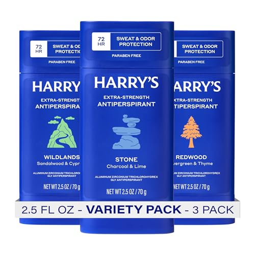 Harry's Extra-Strength Antiperspirant Deodorant for Men, 72-Hour Sweat & Odor Control, 3-Pack