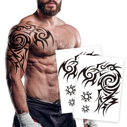 Large Totem Temporary Tattoos - 2 Sheets Waterproof