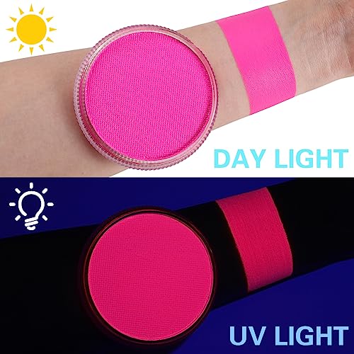 Neon Hot Pink UV Face Paint 30g - Blacklight Fluorescent