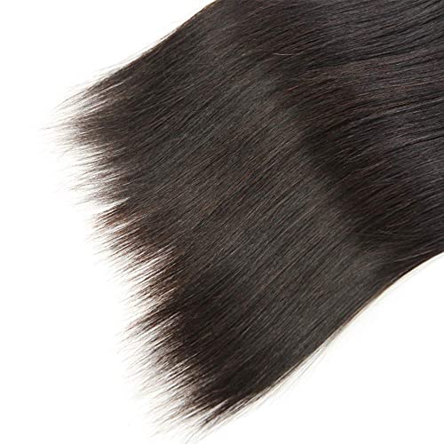 FuivJuix 1B Straight Human Hair Bundles - 20-24 Inch, 3 Pack