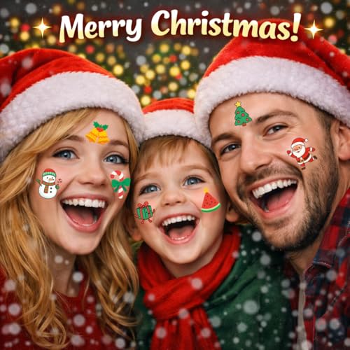 96pc Christmas Temporary Tattoos - Holiday Party Favors