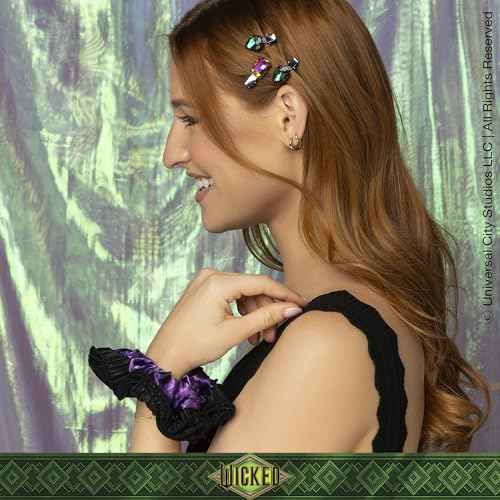 Wicked Elphaba Scrunchie & Hair Clip set - hair clips - hair accessories - hair accessories for girls - gifts for her - Scunci by Conair - 7PK
