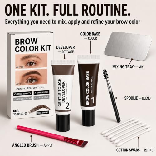 JARDIN 2-in-1 Brow Color Kit - Light Brown | 30g Value Set