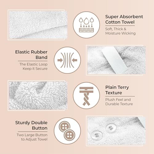 Cotton Hair Towel Wrap for Women – 420 GSM Quick Dry Turban