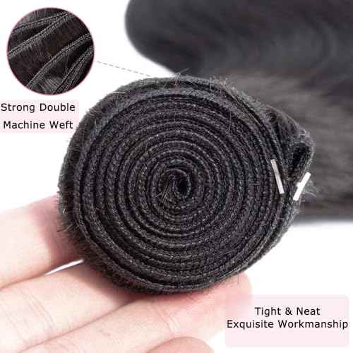 16A Human Hair Bundles 12 14 16 Inch Body Wave Bundles Human Hair 300g Brazilian Virgin Body Wave 3 Pieces Deals Brazilian Quick Weave Extensions Wet and Wavy Extensions Natural Black