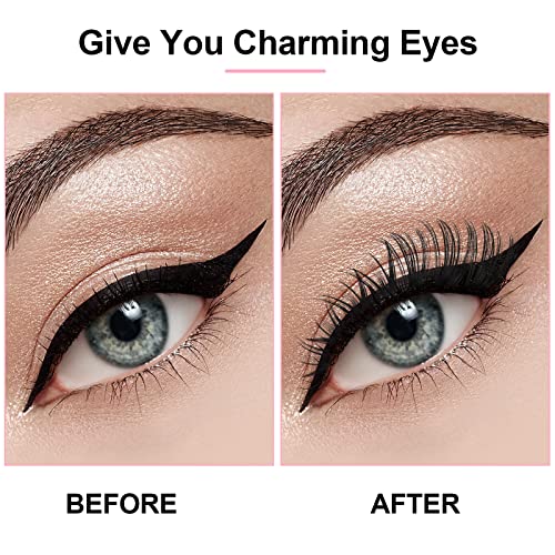 Fenshine Cluster Eyelash Extensions, 280pcs 40D, 0.07 D Curl 13mm Natural False Eyelashes, Soft Individual Lashes DIY Extension