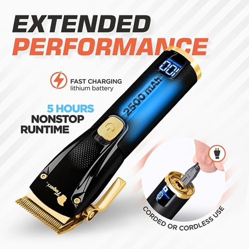 Fagaci Professional Hair Clippers for Men - Cordless with Turbo Power