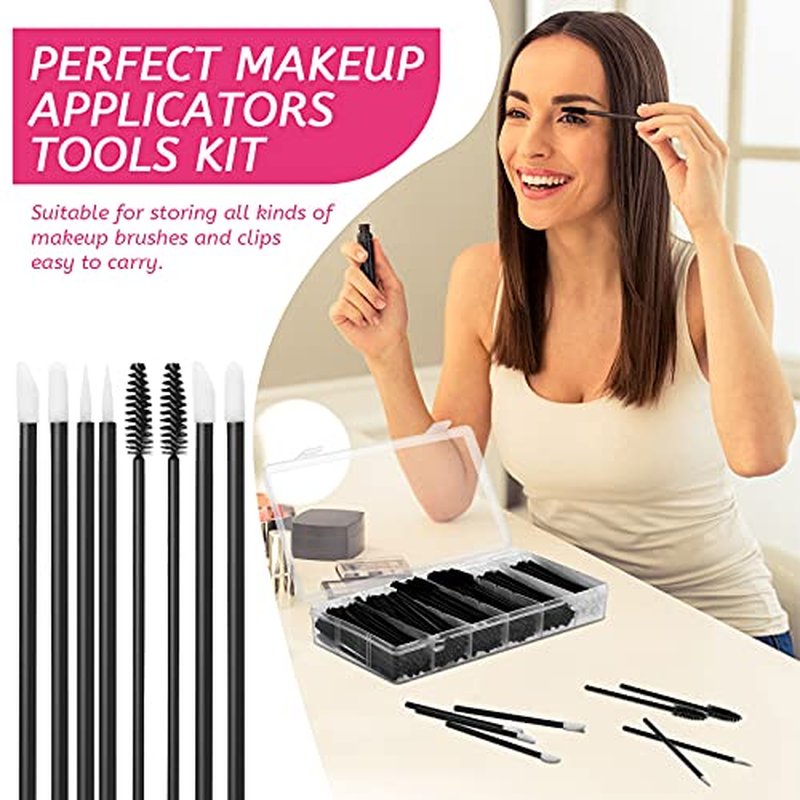 263 Piece Disposable Makeup Applicators Kit with Organizer Box