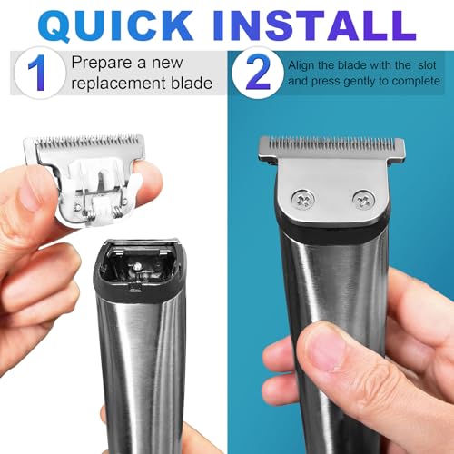 Stainless Steel Replacement Detachable Blade set Compatible with WHAL All in One Lithium Ion Trimmer 9864/9864SS/9686/9818A/9854L/9876L/9854/WSS3L/SS2L etc (30MM+40MM 2Pack)
