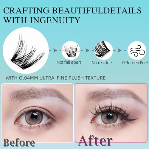 Self Adhesive Eyelash Clusters - No Glue Press On Lashes