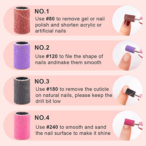 Nail Sanding Bands Set 240 Pieces 80#120#180#240# Grit