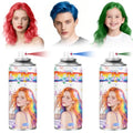 MSDADA Red, Blue & Green Temporary Hair Spray - Vibrant Color for Kids & Women