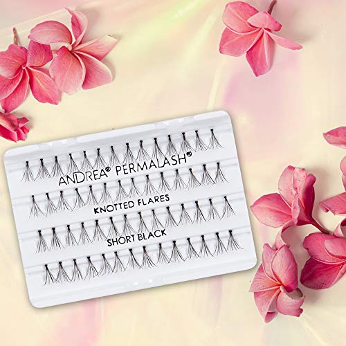 Andrea Knotted Flares Short Individual Lashes - Black, 4 Pack