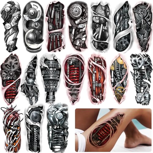 Waterproof Temporary Tattoos - 77 Sheets Realistic Fake Tattoos