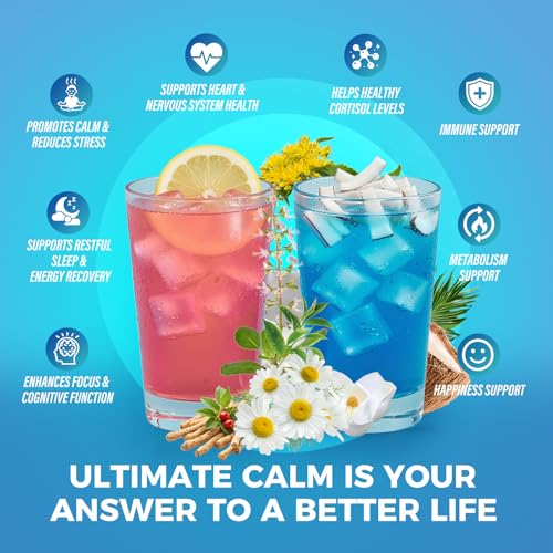 Calm Magnesium Drink Mix - Natural Stress Relief Supplement, 30 Servings