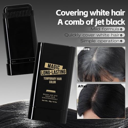Gray Hair Cover Stick Comb - Instant Touch-Up Dye for Women & Men