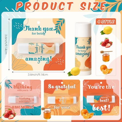 Capoda 16 Pcs Employee Appreciation Gifts Bulk Retro Boho Lip Balms You¡¯re the Balm Thank You Appreciation Gifts for Adult Women Men Coworker Team Staff Teachers Nurse Volunteer Party Favors