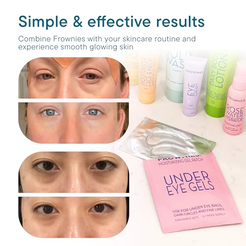Frownies Cactus Collagen Under Eye Gels - Reusable Eye Patches (3 Sets)