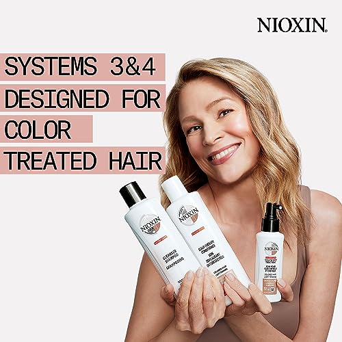 Nioxin System 4 Cleanser Shampoo, Color Treated Hair with Progressed Thinning, 33.8 oz