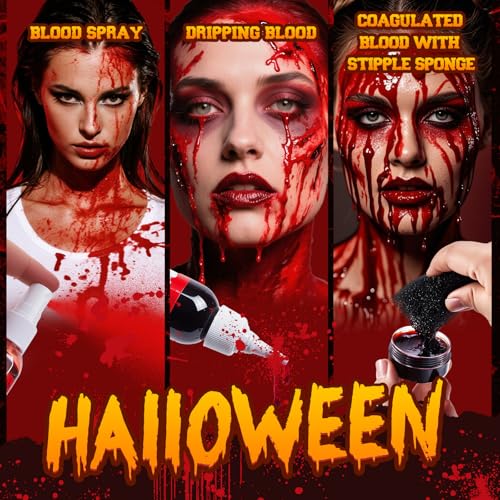 Halloween SFX Fake Blood Makeup Kit – 5-Piece Special Effects Set