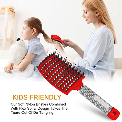 Hairstreaq Detangling Brush for Wet & Dry Hair, Vented Boar Bristle Hairbrush
